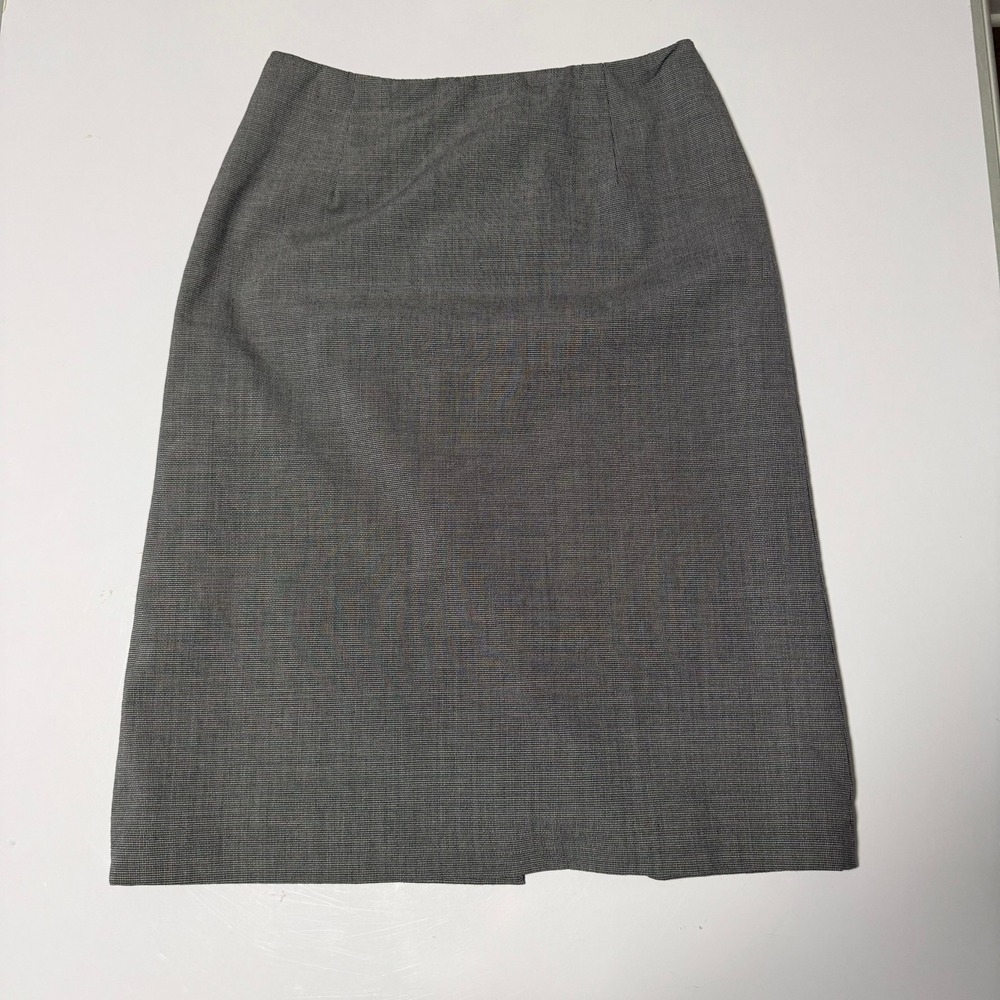 Pendleton Navy Blue Wool Blend Basketweave Pencil Skirt 10‎ Made in USA Midi